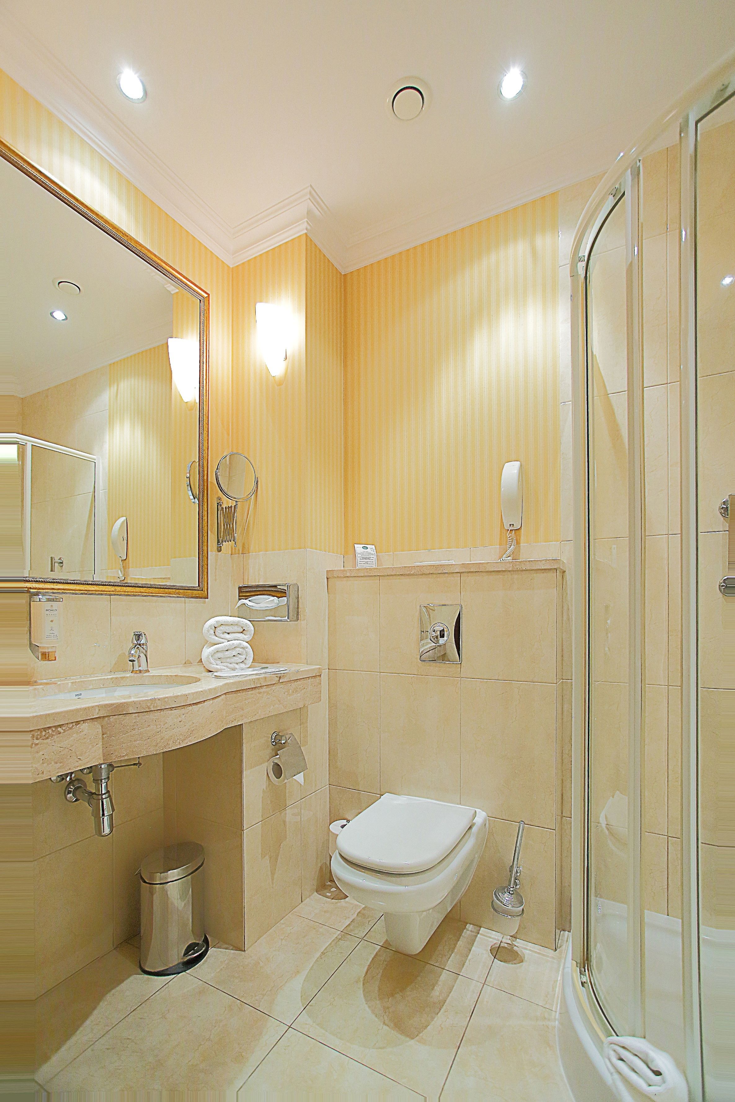 shower, free toiletries, hair dryer, slippers