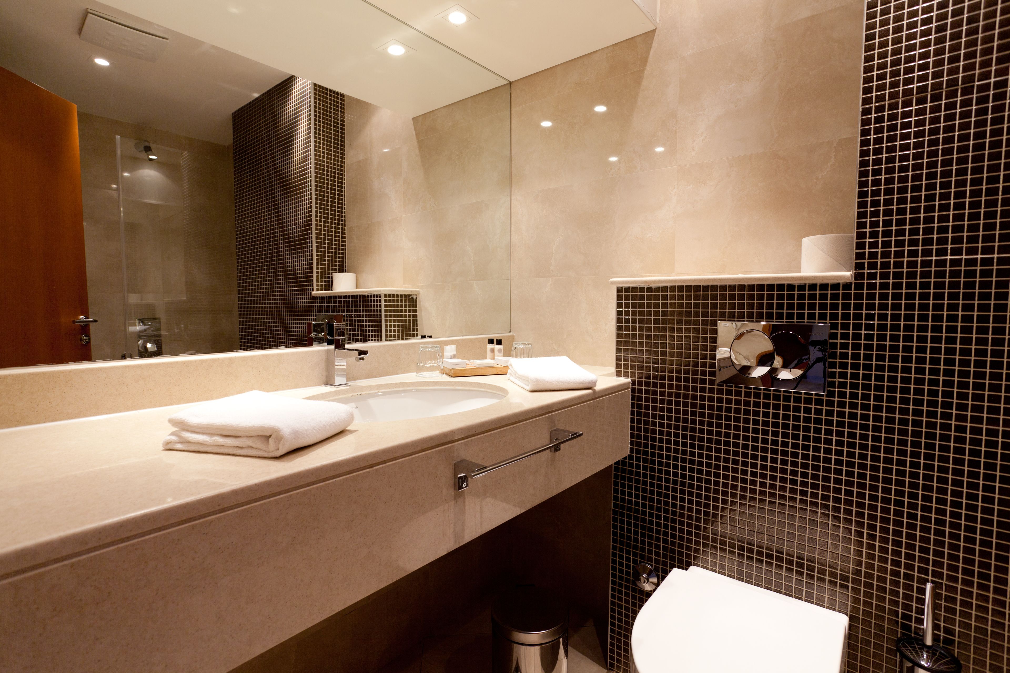 free toiletries, hair dryer, towels