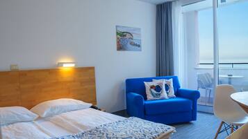 Chambre Double, balcon, vue mer