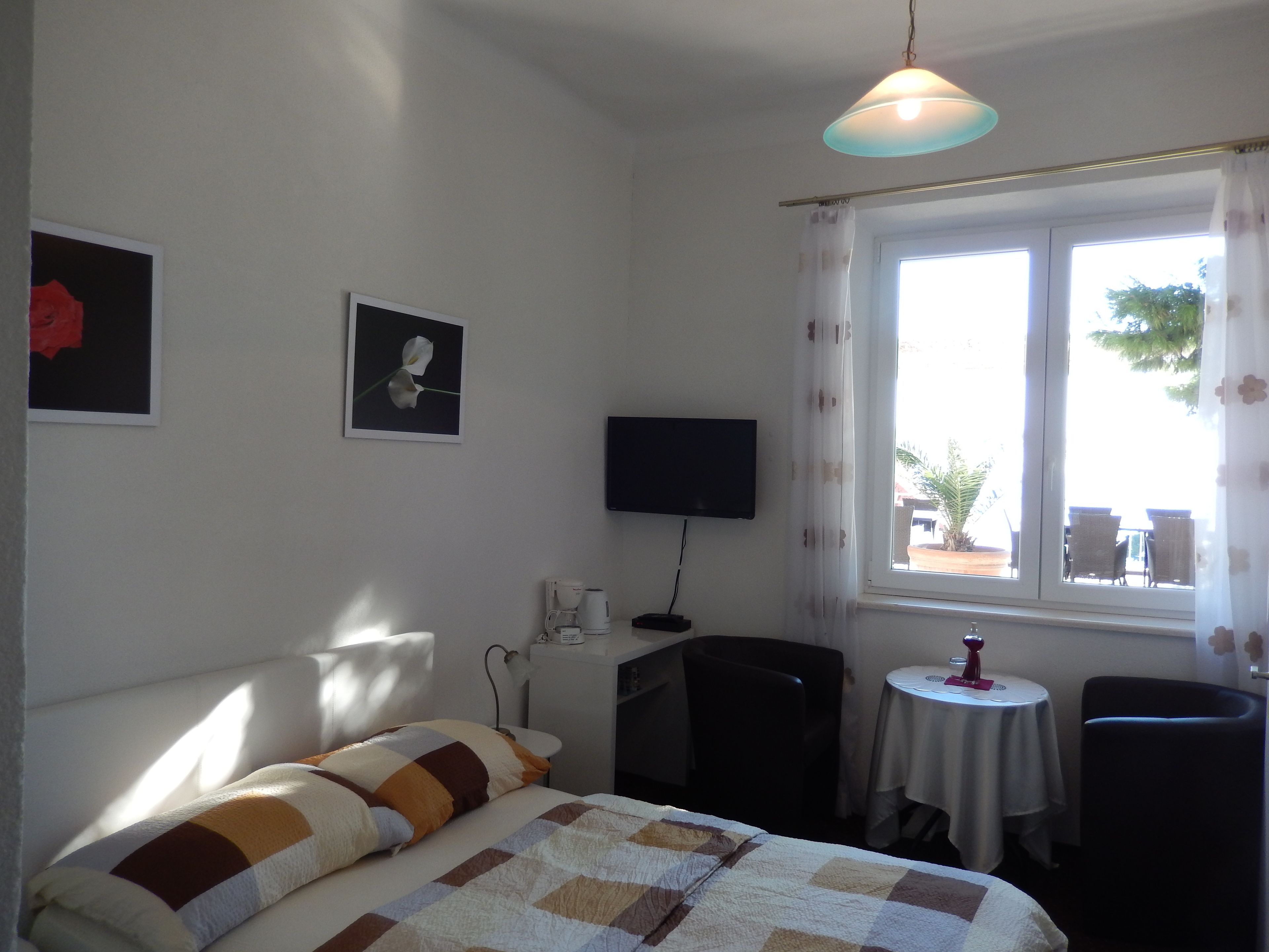 Tweepersoonskamer, uitzicht op zee | Italiaanse Frette-lakens, luxe beddengoed, donzen dekbedden