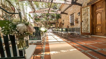 Outdoor banquet area