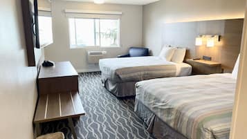 Standard Room, 2 Queen Beds | Desk, blackout drapes, iron/ironing board, free WiFi