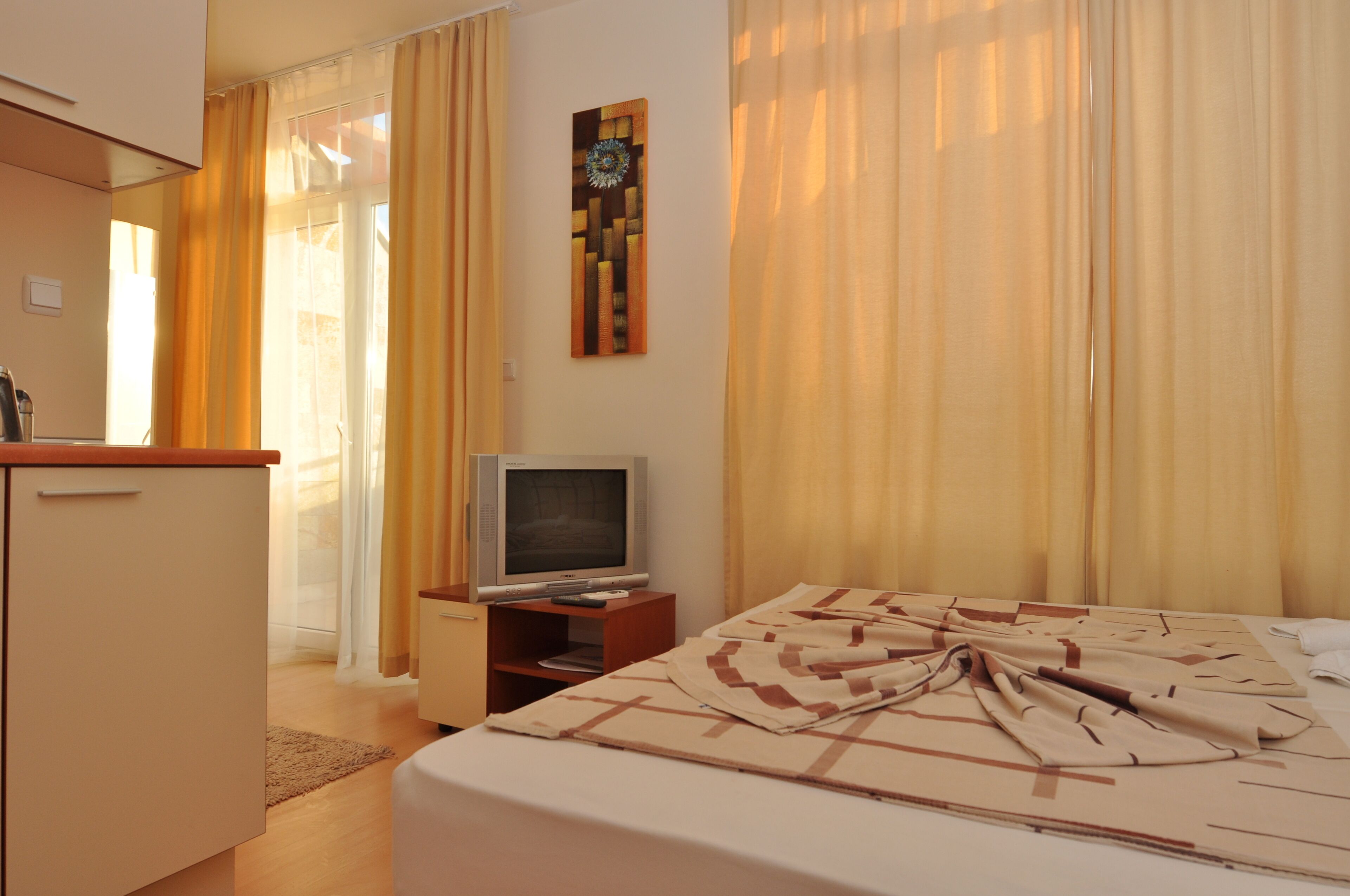 Blackout curtains, iron/ironing board (on request), WiFi