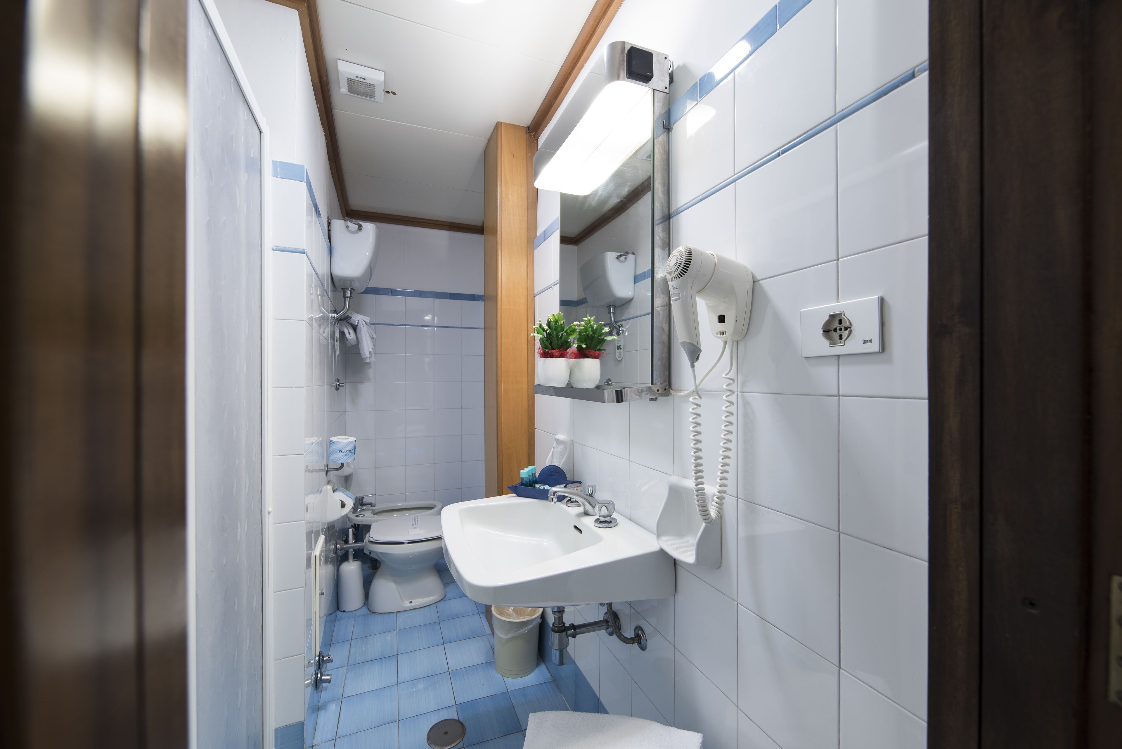 economy room, mountain view | bathroom | shower, hair dryer, slippers, towels