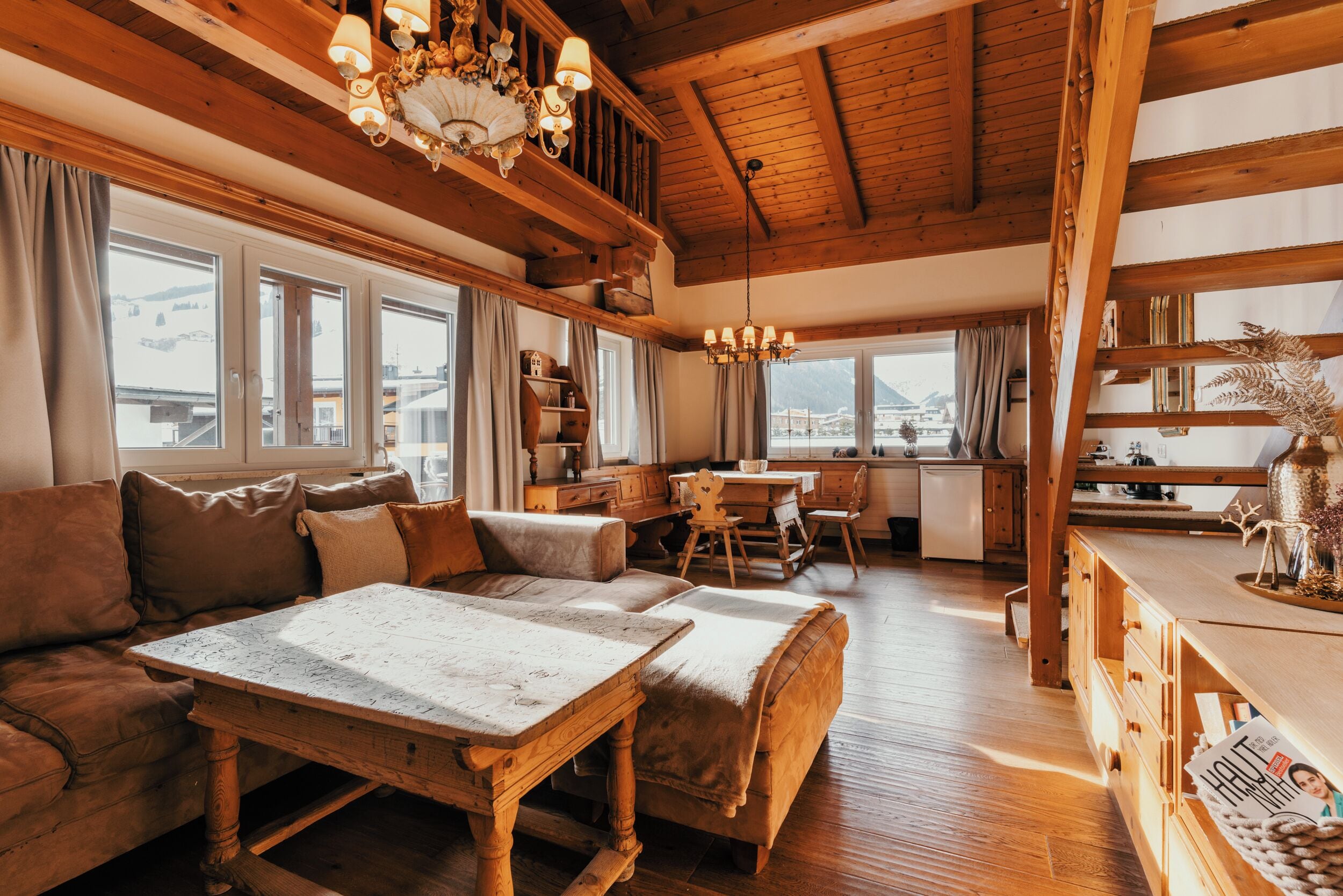 Suite, 2 Bedrooms, Balcony (Wolf) | Living area | 57-cm flat-screen TV with cable channels, TV