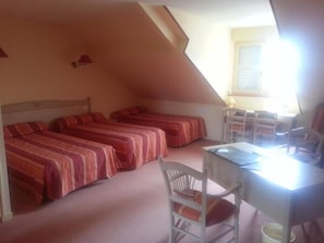 Desk, free cots/infant beds, rollaway beds, free WiFi