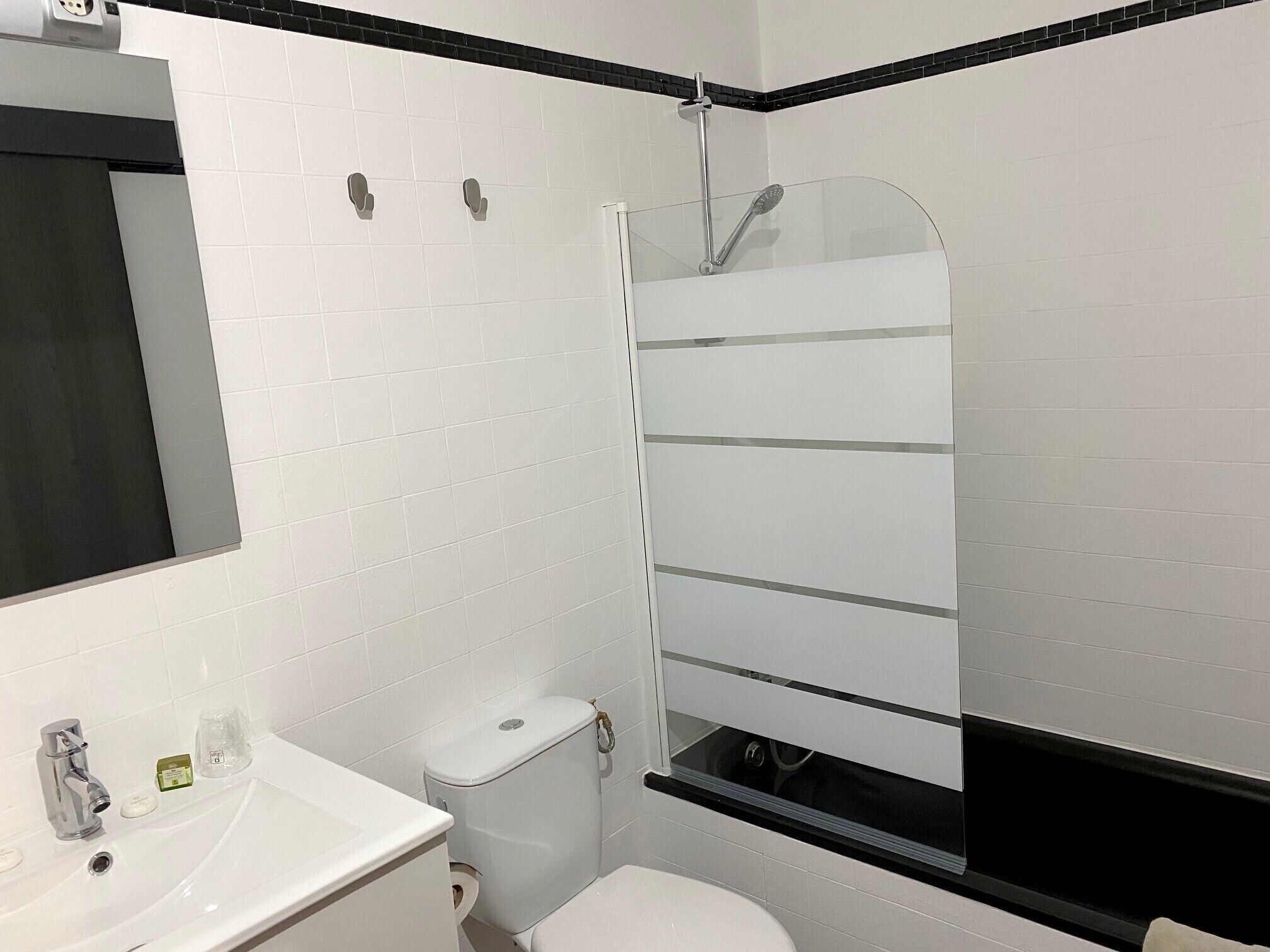 free toiletries, hair dryer, towels