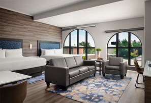 Room, Multiple Beds | Living area | Flat-screen TV - The Oread Lawrence, Tapestry Collection by Hilton (Lawrence)