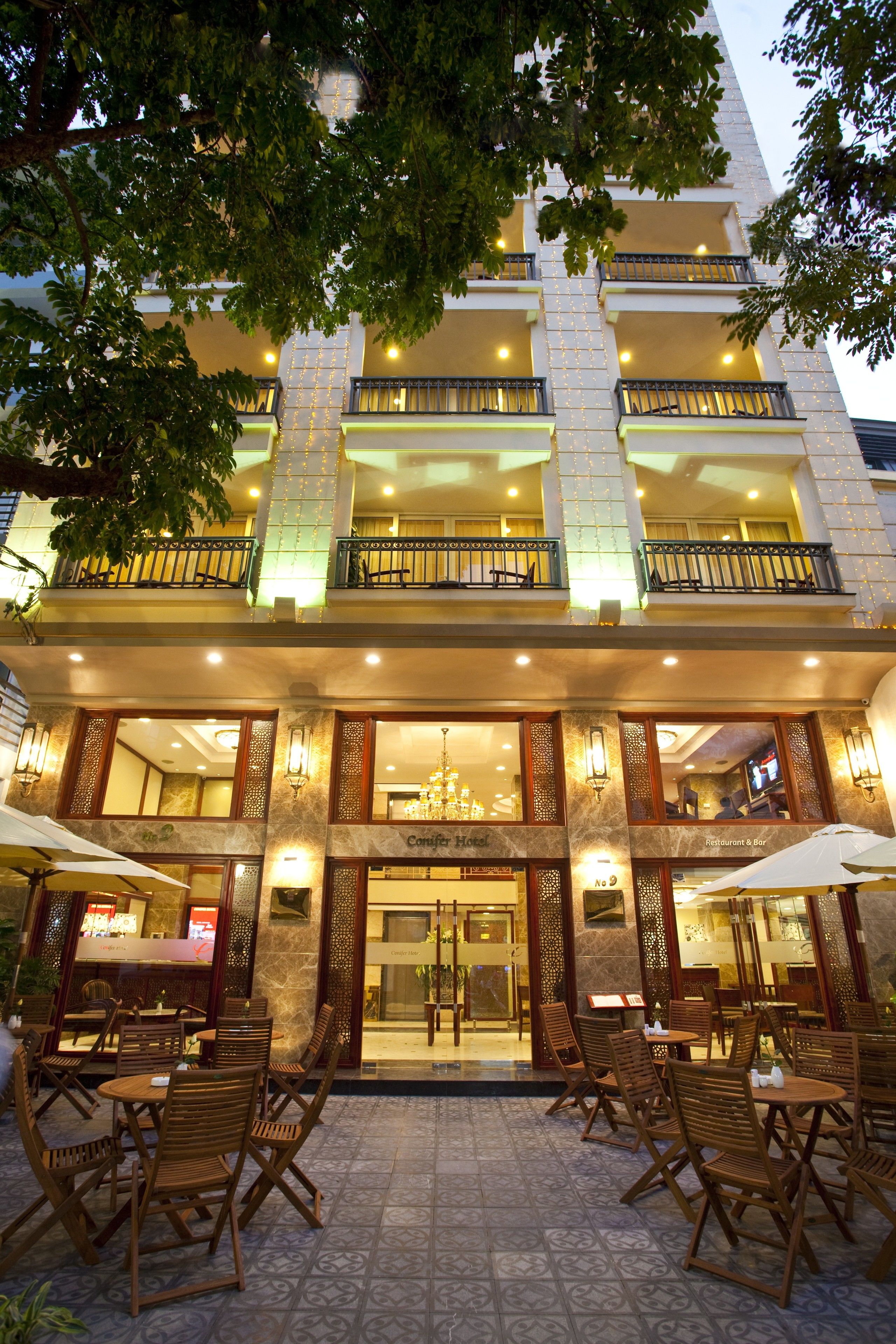 front of property – evening/night