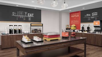 Free daily buffet breakfast
