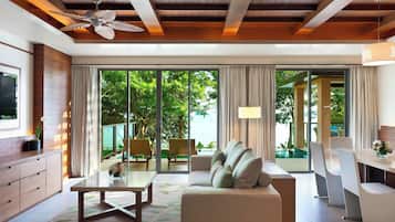 Villa, 2 Bedrooms, Oceanfront (View) | Living area | LCD TV, toys