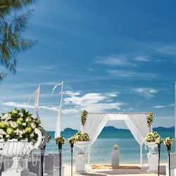 On the beach, sun loungers, beach umbrellas, beach towels