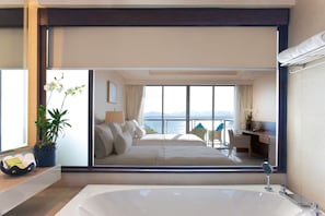 Quarto, 2 camas de casal, de frente para o oceano (View) | Vista do quarto