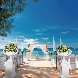 On the beach, sun loungers, beach umbrellas, beach towels