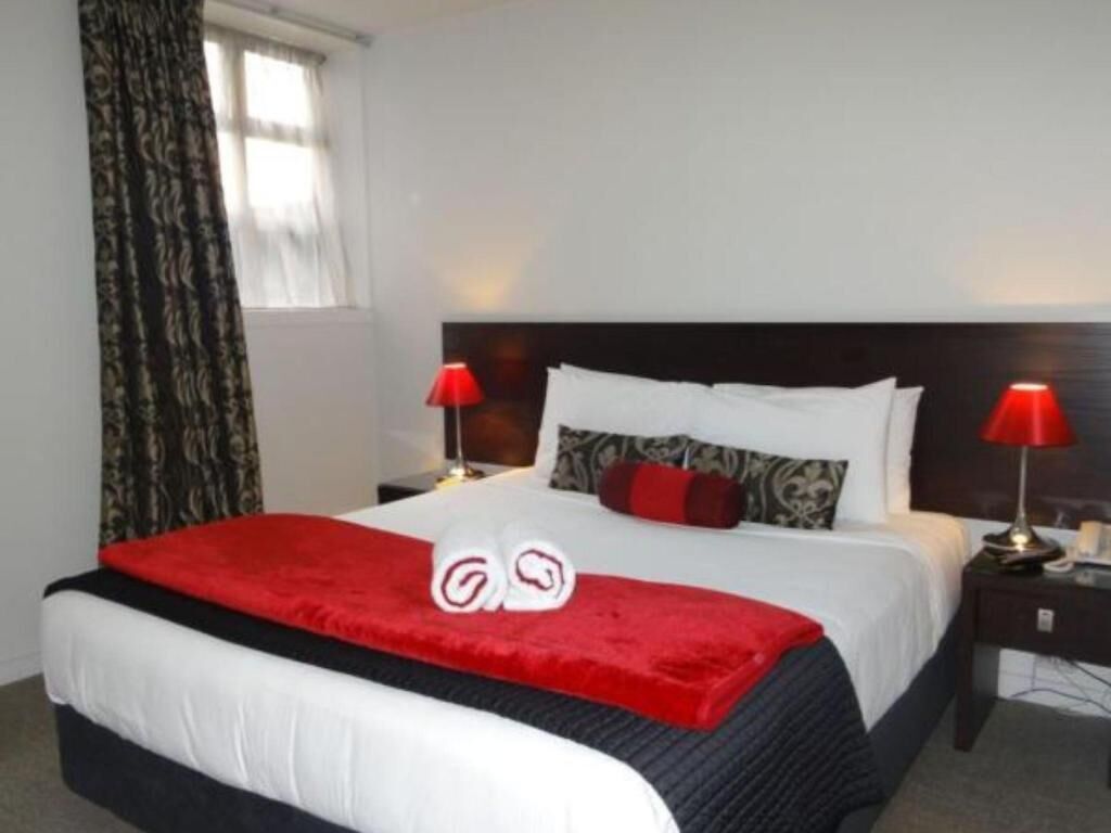 Premium bedding, laptop workspace, soundproofing, iron/ironing board