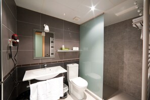 Bathroom | Shower, free toiletries, hair dryer