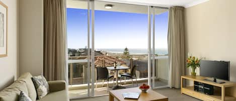 32-inch LCD TV with cable channels, TV, DVD player