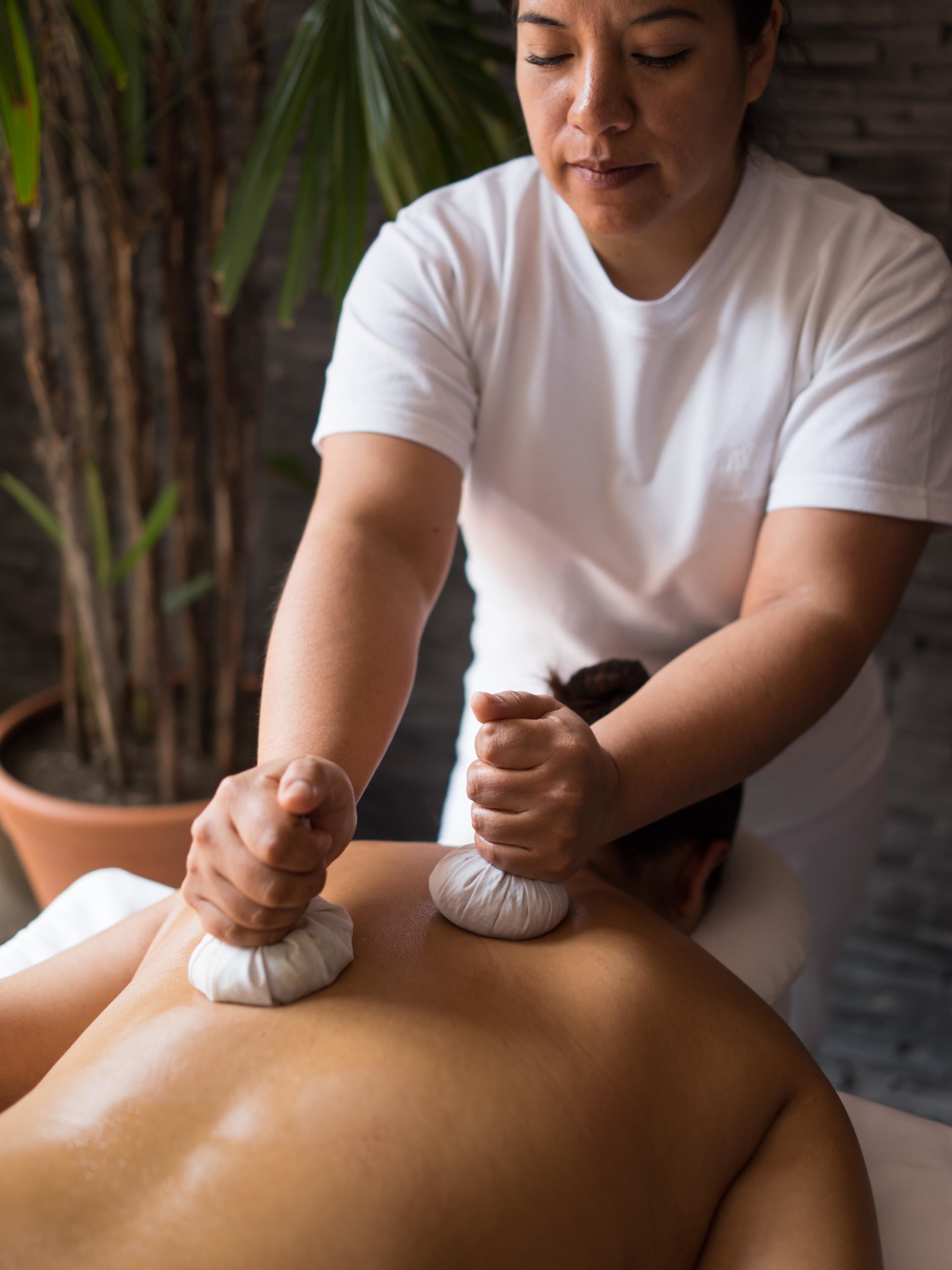 sauna, hot tub, deep-tissue massages