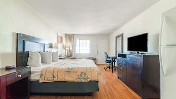 1 bedroom, desk, laptop workspace, iron/ironing board