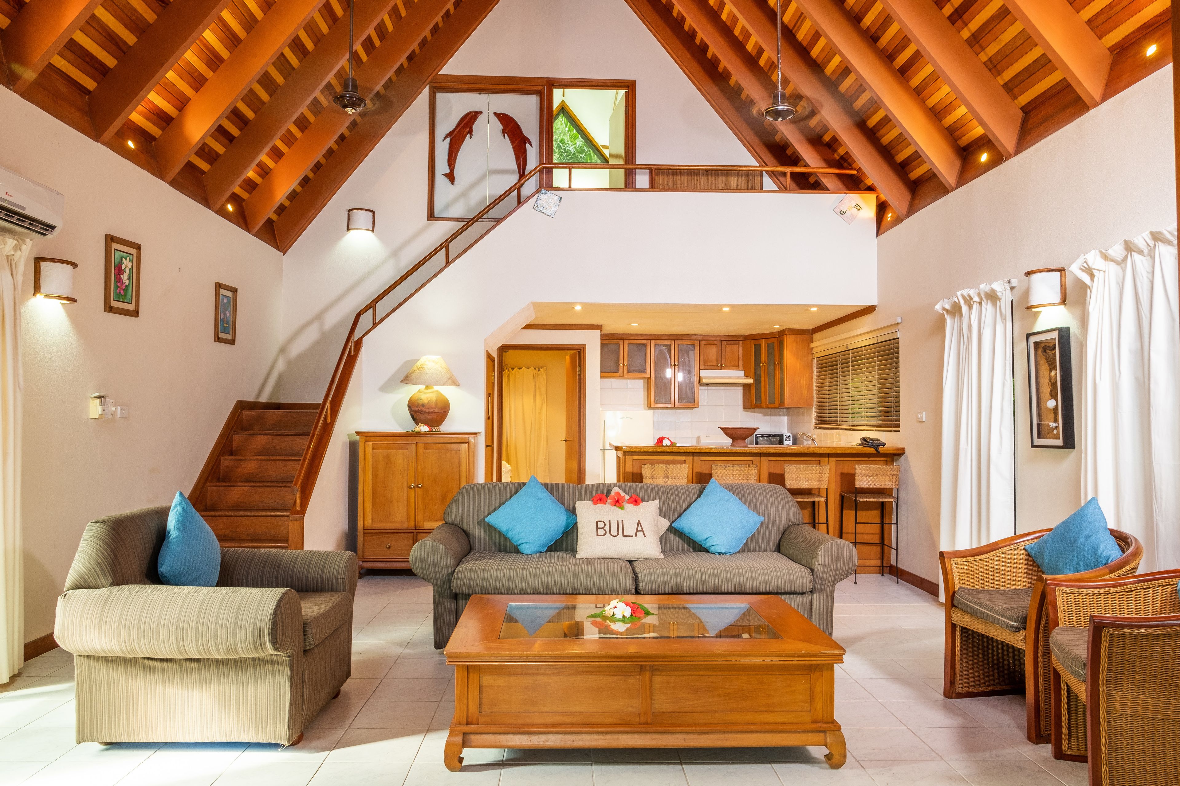 royal beach villa | private kitchen | fridge, coffee/tea maker, electric kettle