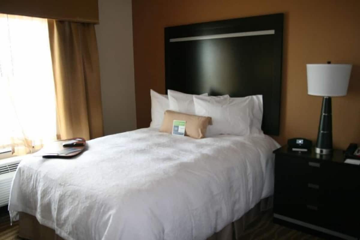 Hypo-allergenic bedding, down comforters, pillowtop beds, in-room safe