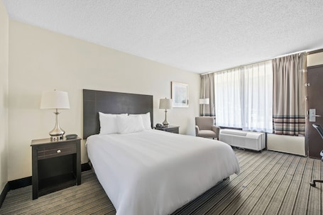 Desk, blackout drapes, soundproofing, iron/ironing board