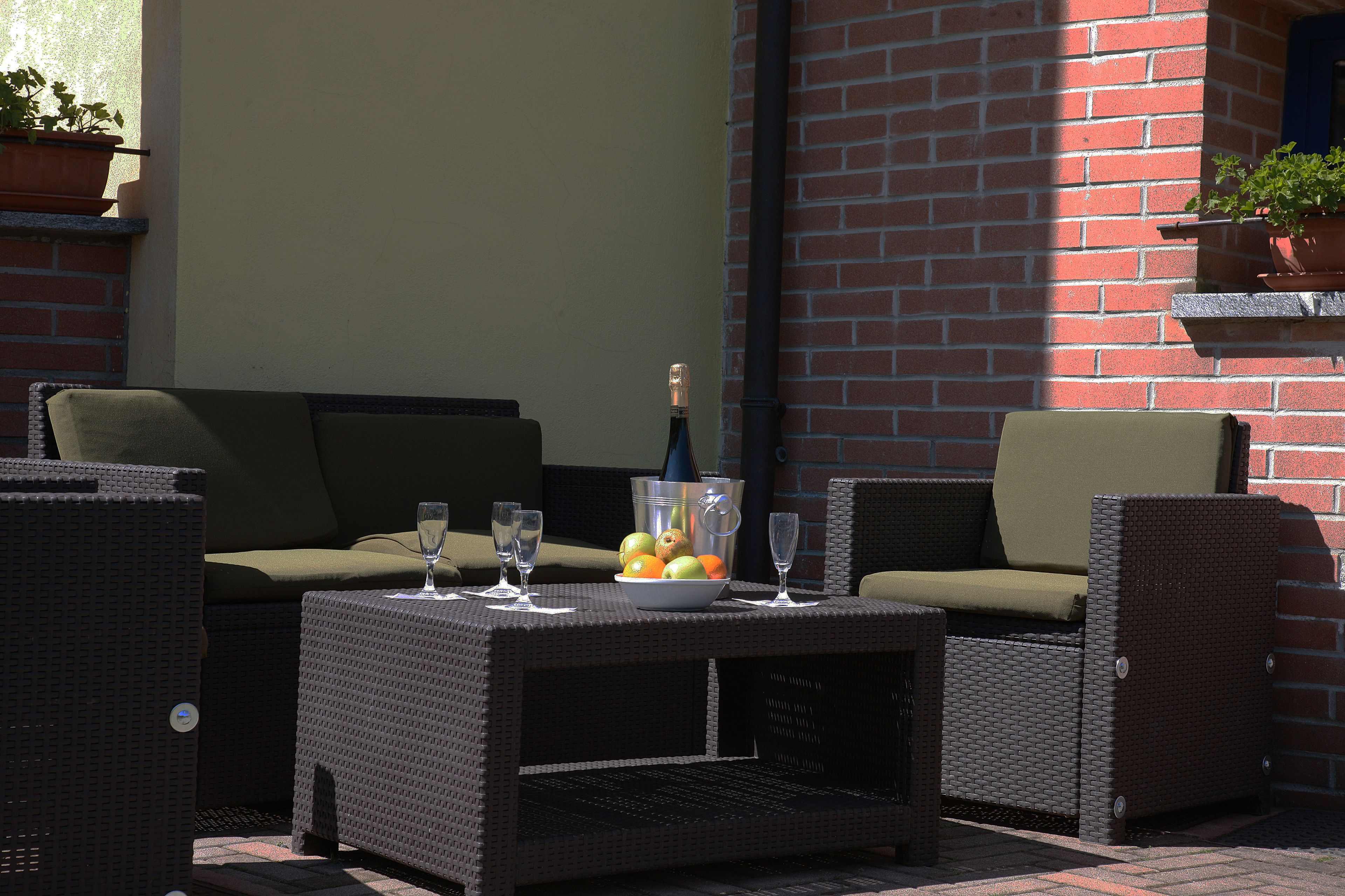 outdoor banquet area