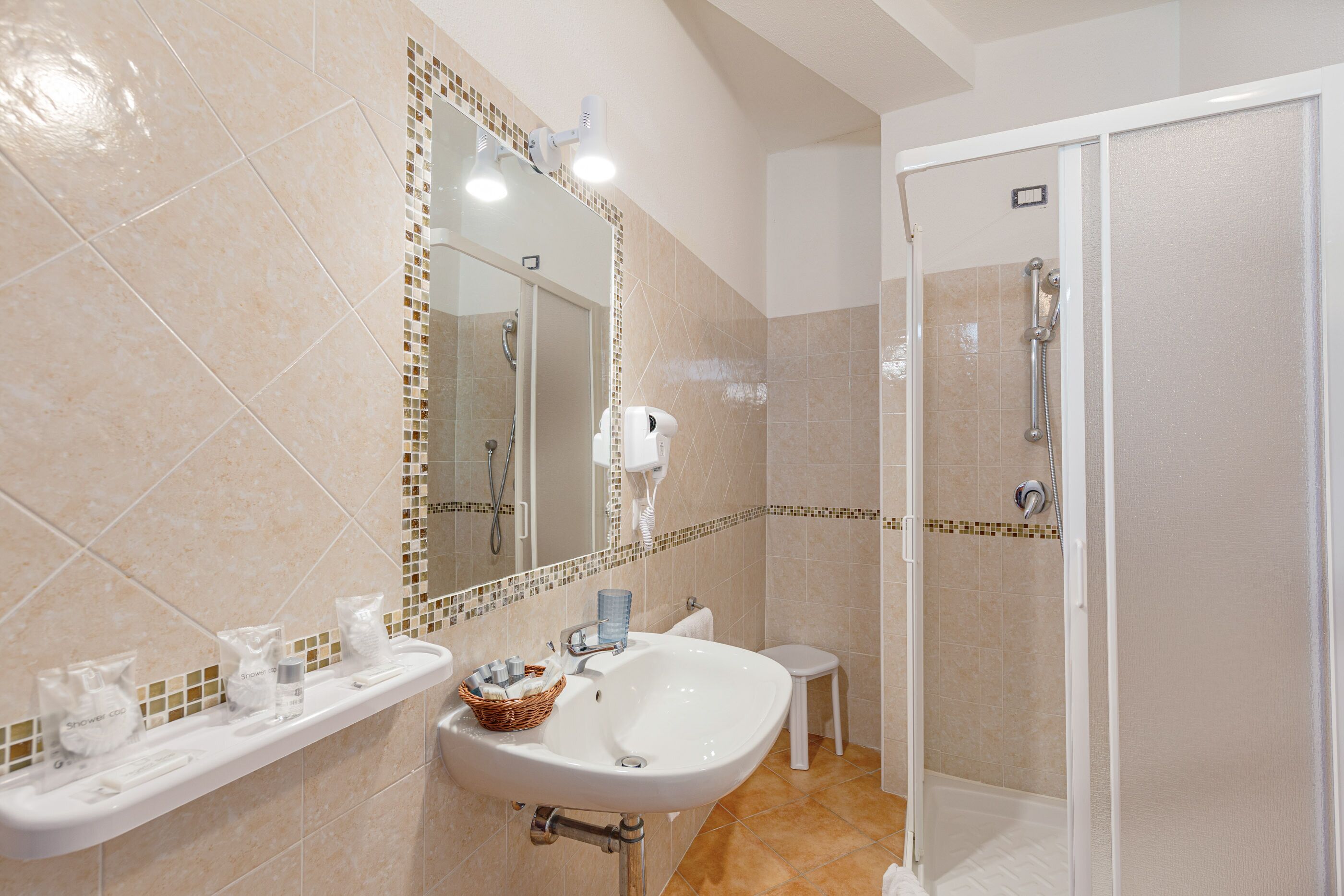 classic double or twin room, 1 bedroom, partial sea view | bathroom | shower, free toiletries, hair dryer, bidet