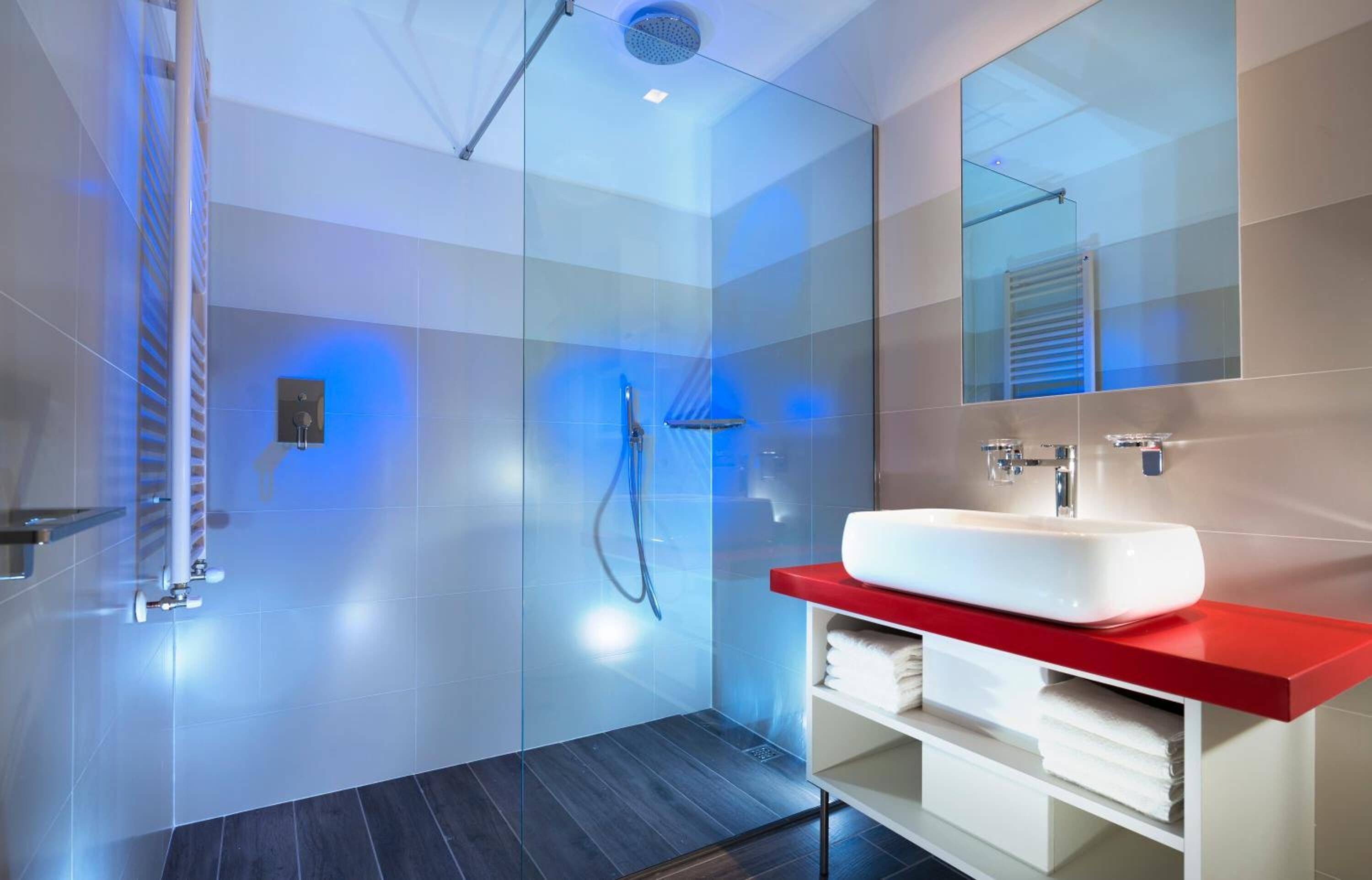 shower, free toiletries, hair dryer, bidet