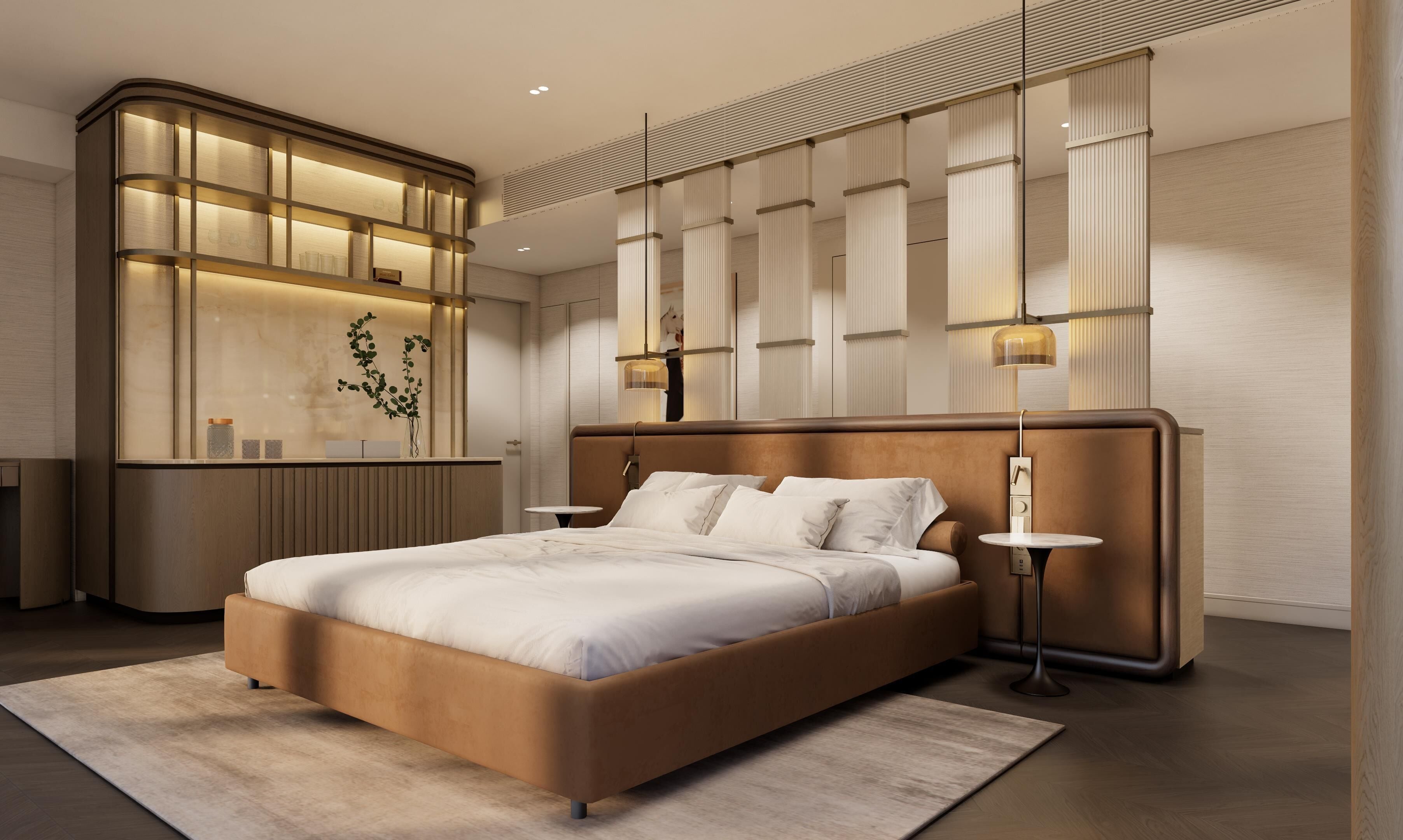 Presidential Suite, Park View | Minibar, in-room safe, desk, laptop workspace