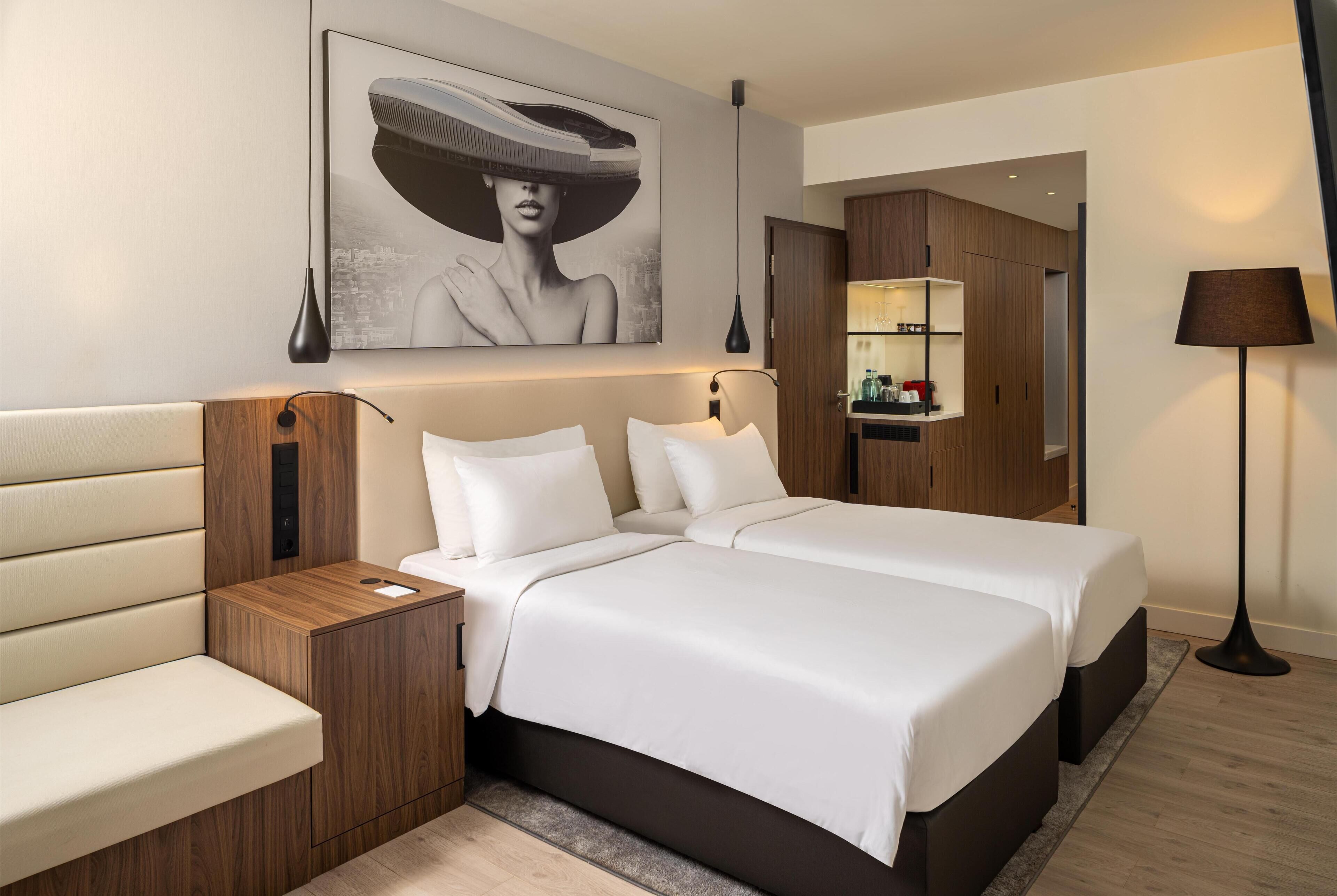 Minibar, in-room safe, desk, laptop workspace