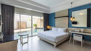 Pool Access Room (Double OR Twin beds) | Free minibar items, in-room safe, desk, rollaway beds