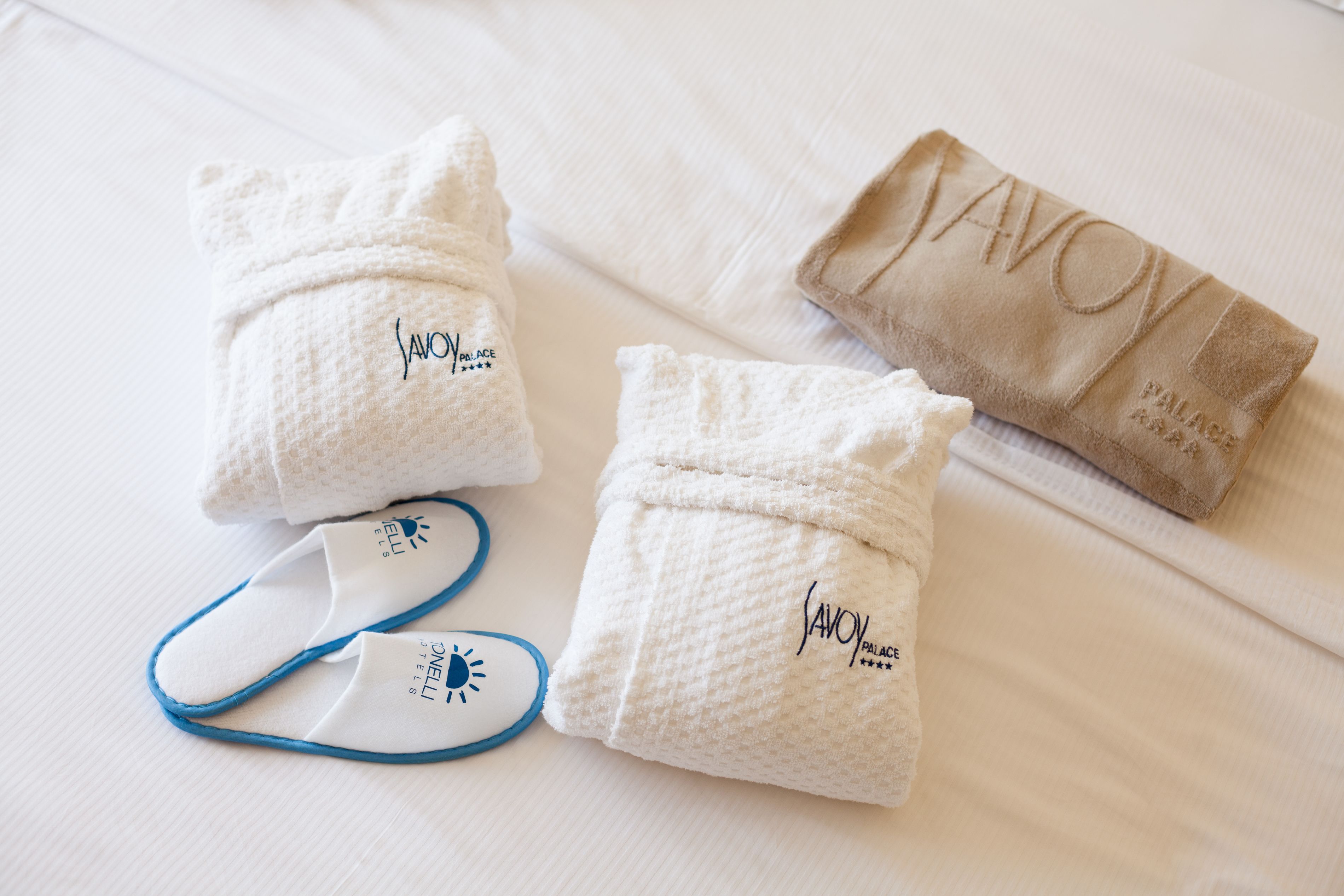 free toiletries, hair dryer, bathrobes, slippers