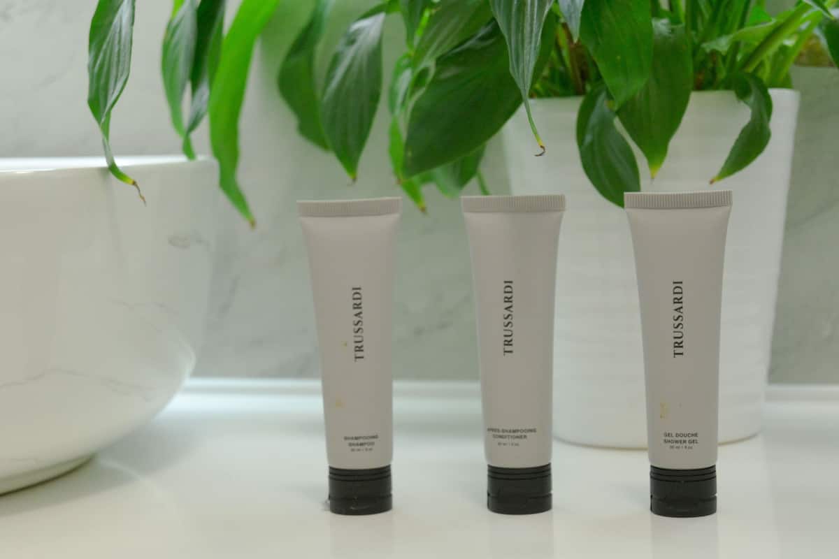 shower, hydromassage showerhead, free toiletries, hair dryer