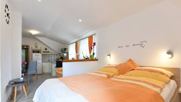 Deluxe Apartment (Studio 1) | Ropa de cama de alta calidad, edredón y camas con efecto memoria