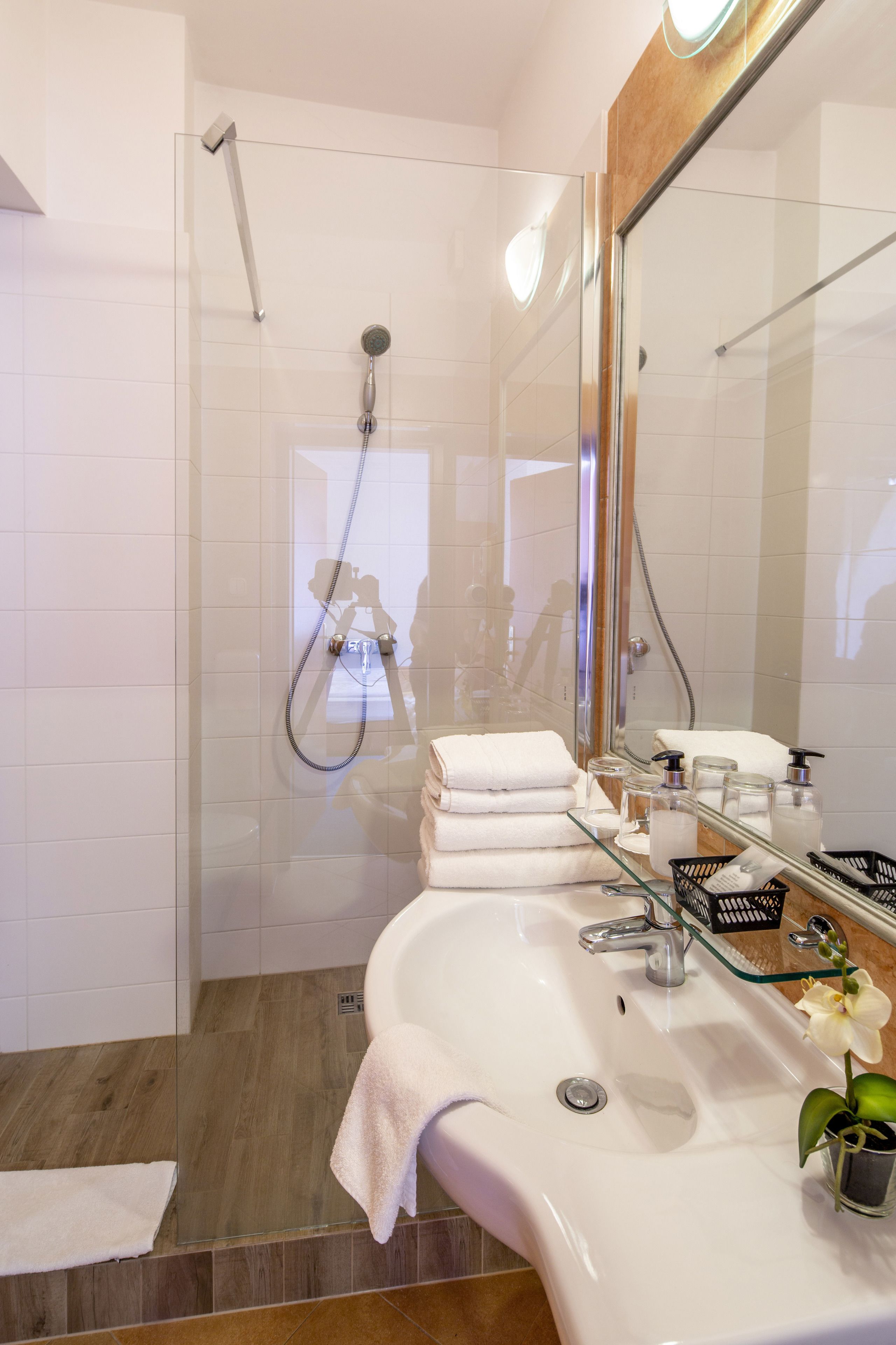 free toiletries, hair dryer, towels