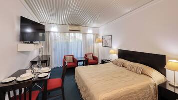 In-room safe, desk, laptop workspace, blackout curtains