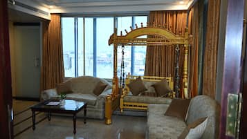 Suite, Accessible, City View | Premium bedding, down comforters, memory foam beds, minibar