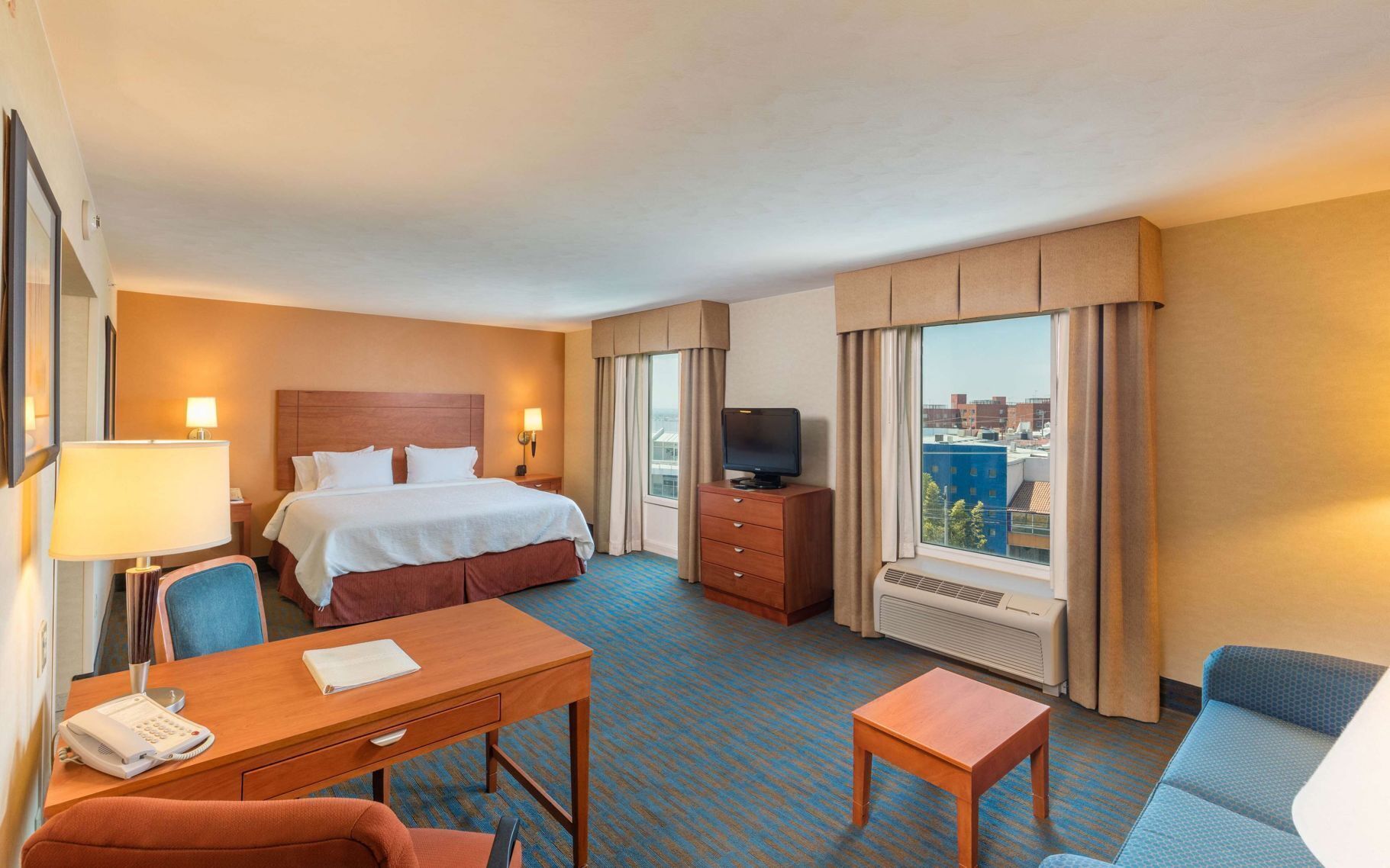 Premium bedding, pillowtop beds, in-room safe, blackout drapes