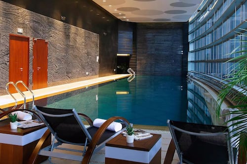 Indoor pool, outdoor pool