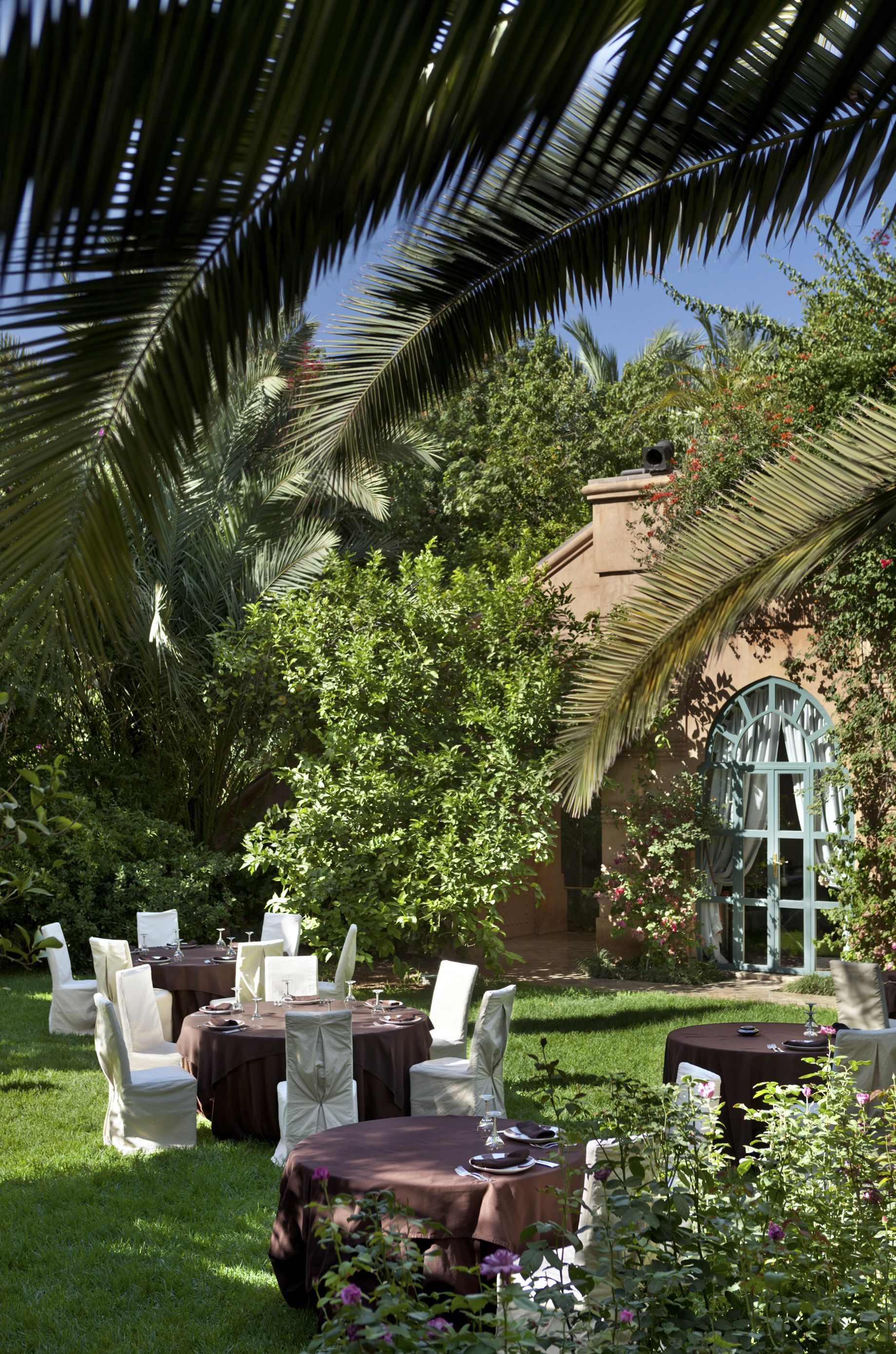 outdoor banquet area