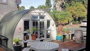 Economy-Ferienhütte, 1 Schlafzimmer, Gemeinschaftsbad | Blick vom Balkon
