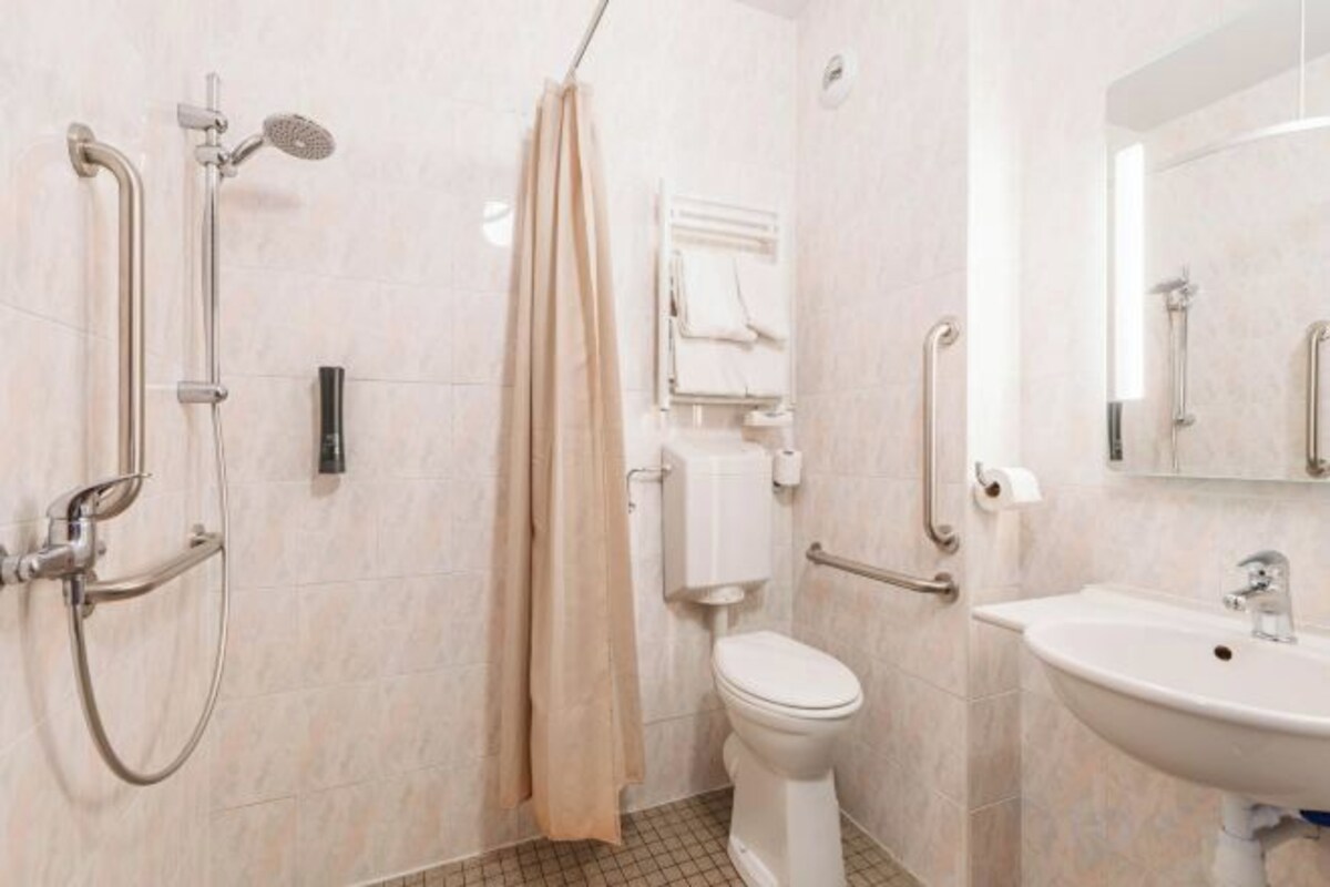 Bathroom | Shower, free toiletries, hair dryer, towels