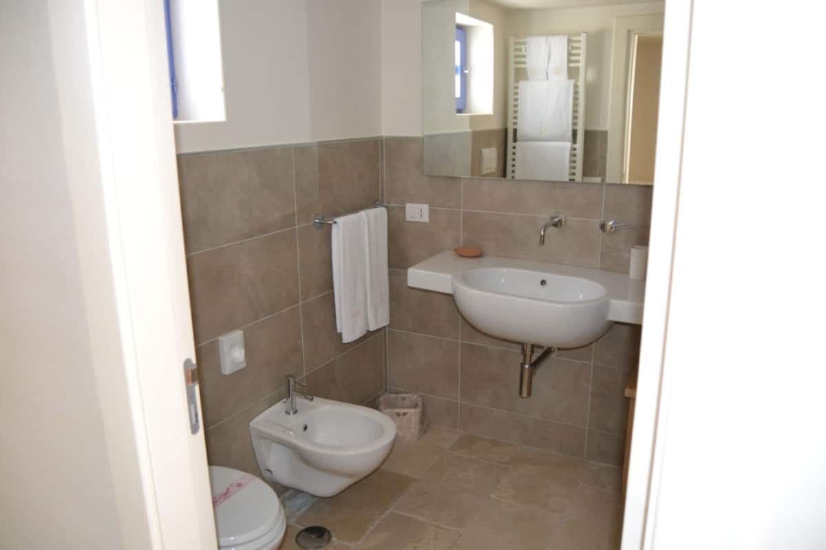 standard triple room | bathroom | free toiletries, hair dryer, bidet, towels