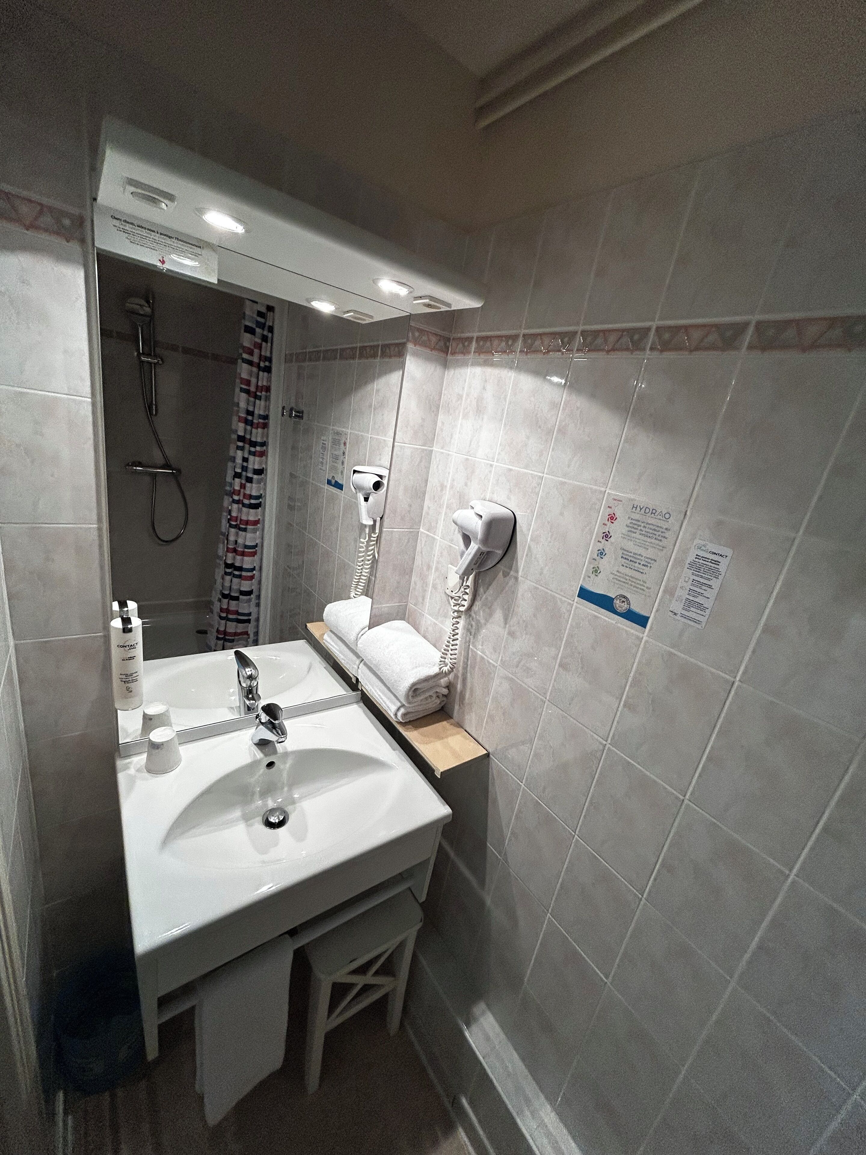 double room | bathroom | hair dryer, towels