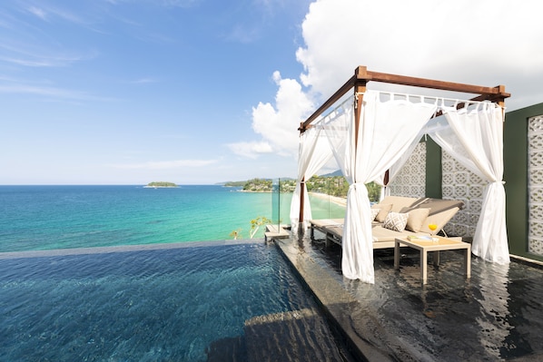 Seaview Pool Villa Romance | 高級寢具、迷你吧、客房內保險箱、獨特裝潢