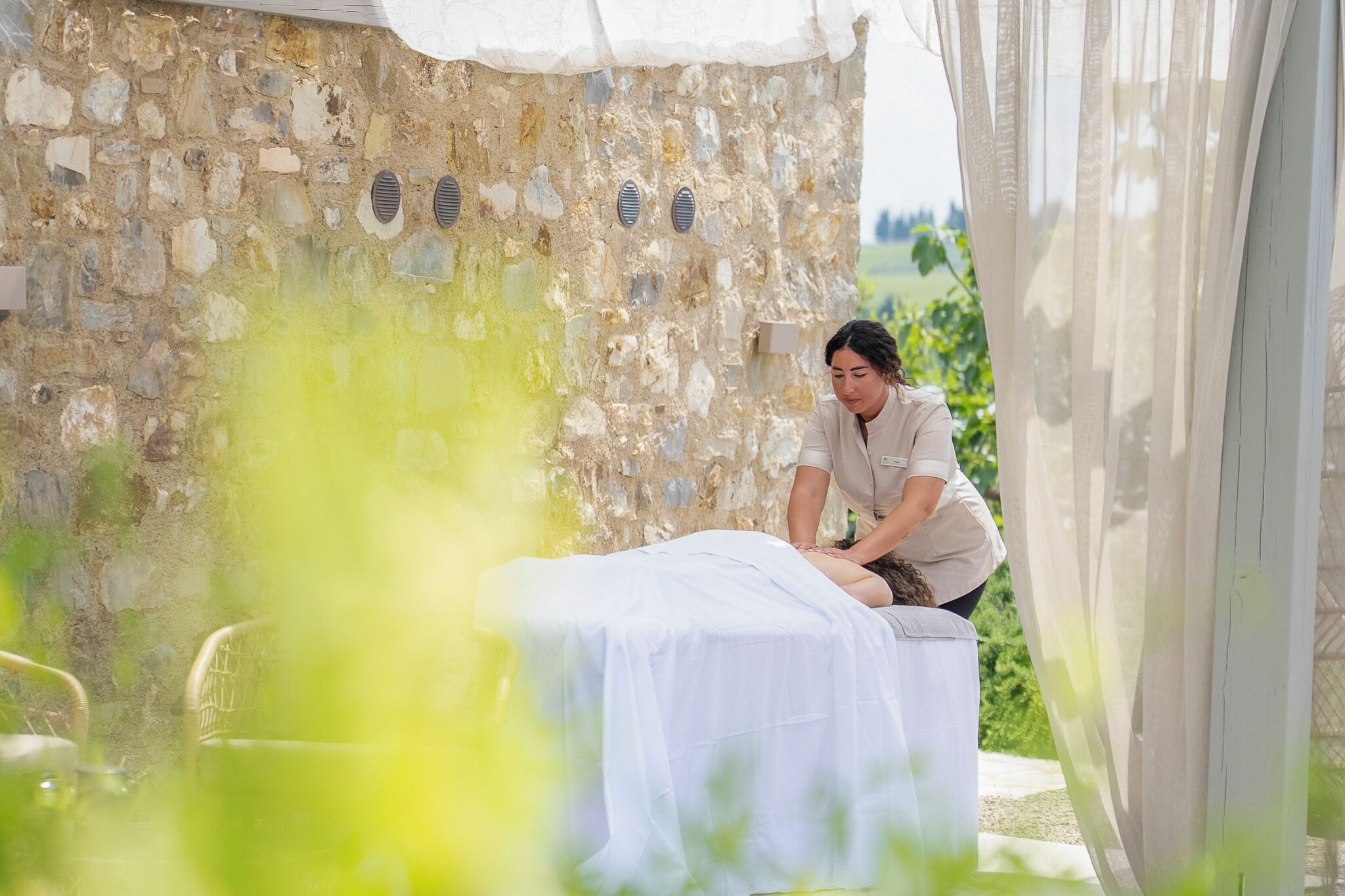 Behandlungsräume für Paare, Sauna, Whirlpool, Aromatherapie