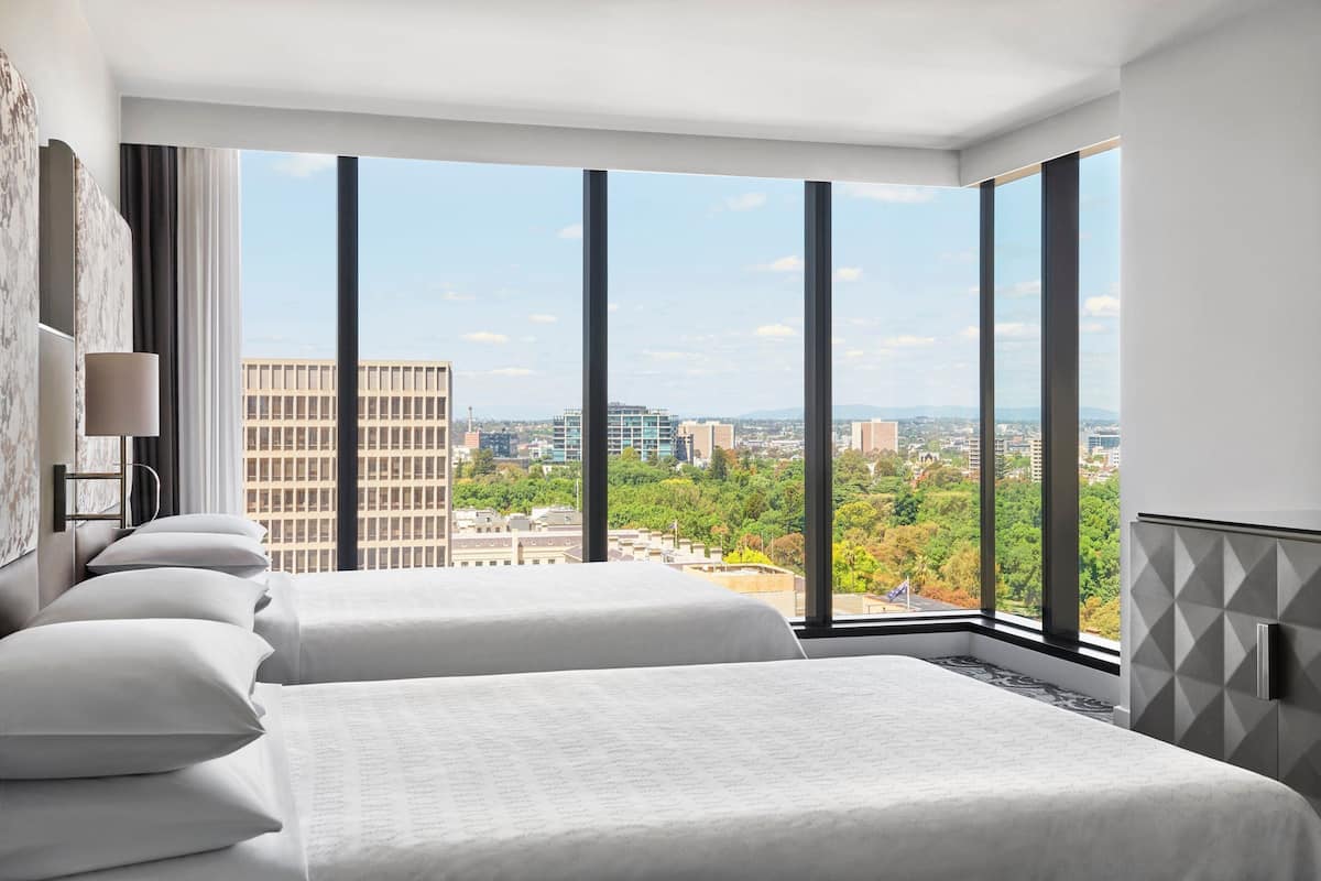 Room, 2 Double Beds, Non Smoking, Garden View (Corner) | 1 bedroom, premium bedding, pillowtop beds, in-room safe