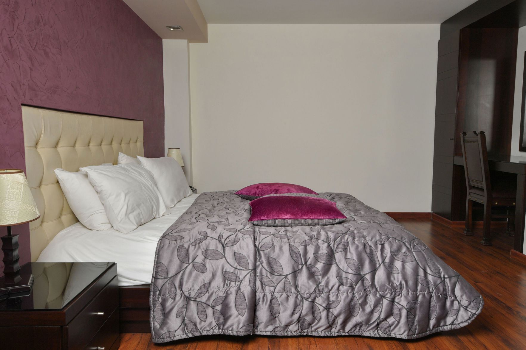 Select Comfort beds, minibar, in-room safe, desk