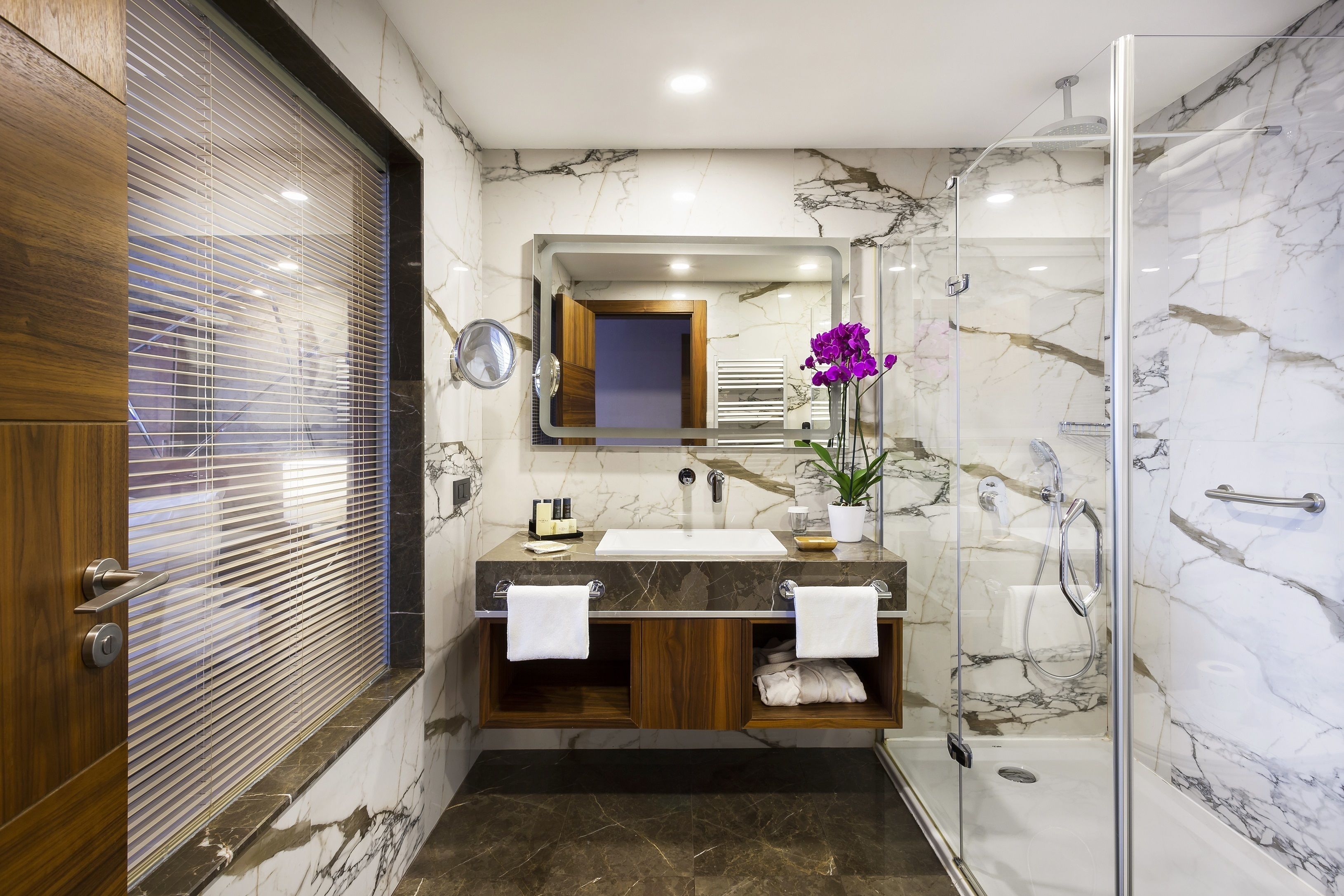 free toiletries, hair dryer, slippers, towels